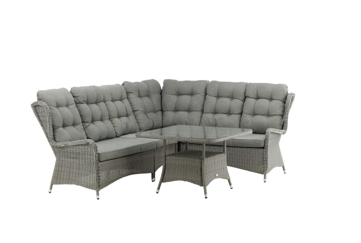 LOUNGEGRUPP  - grå, Klassisk, textil/plast - Gardenson