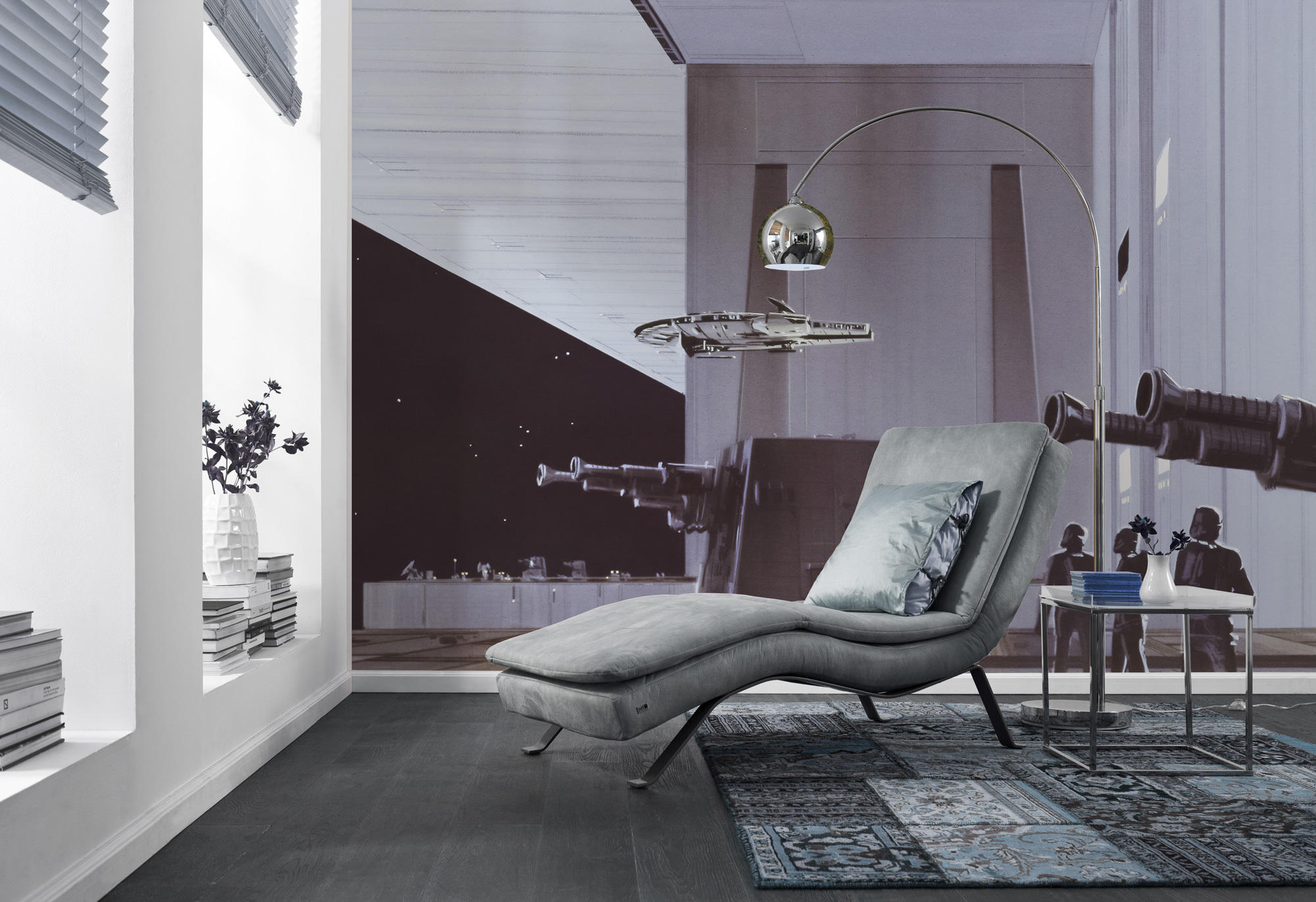 FOTOTAPETE  - Schwarz/Grau, Trend, Textil (500/250cm) - Xora