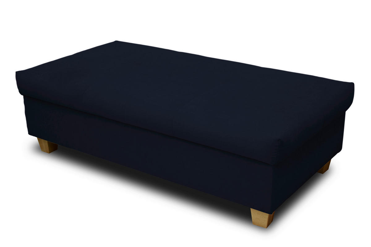 HOCKER Mikrofaser Blau  - Blau, KONVENTIONELL, Holz/Textil (131/42/61cm) - MID.YOU