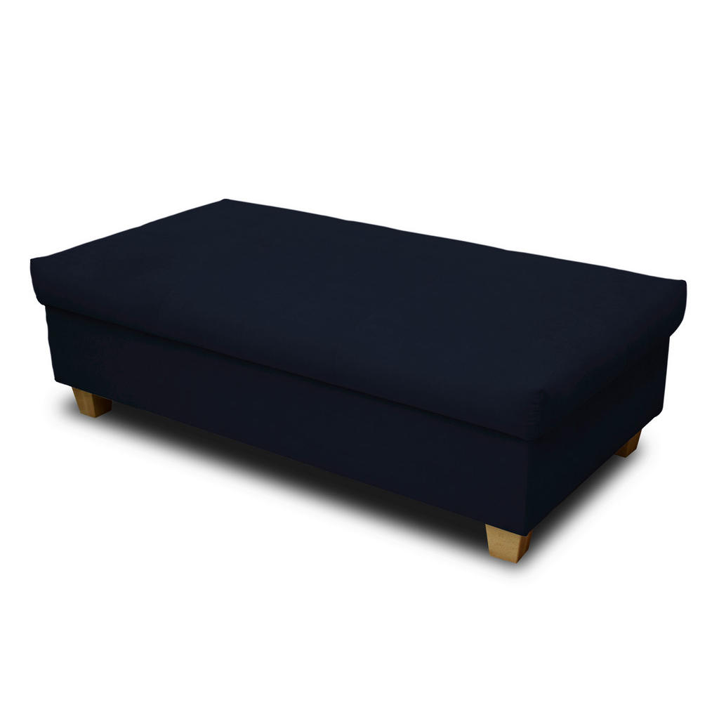 Thumbnail - Mid.you Hocker, Blau, Textil, Eiche, Uni, rechteckig, 140x42x80 cm, Made in Europe, FSC Mix, Wohnzimmer, Hocker, Sitzhoc...
