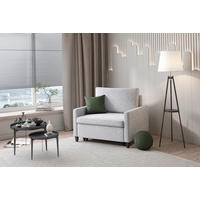 SCHLAFSESSEL SYDNEY  mit Flachgewebe Beige  - Beige/Schwarz, Design, Holz/Textil (95/89,5/103,5cm) - MID.YOU