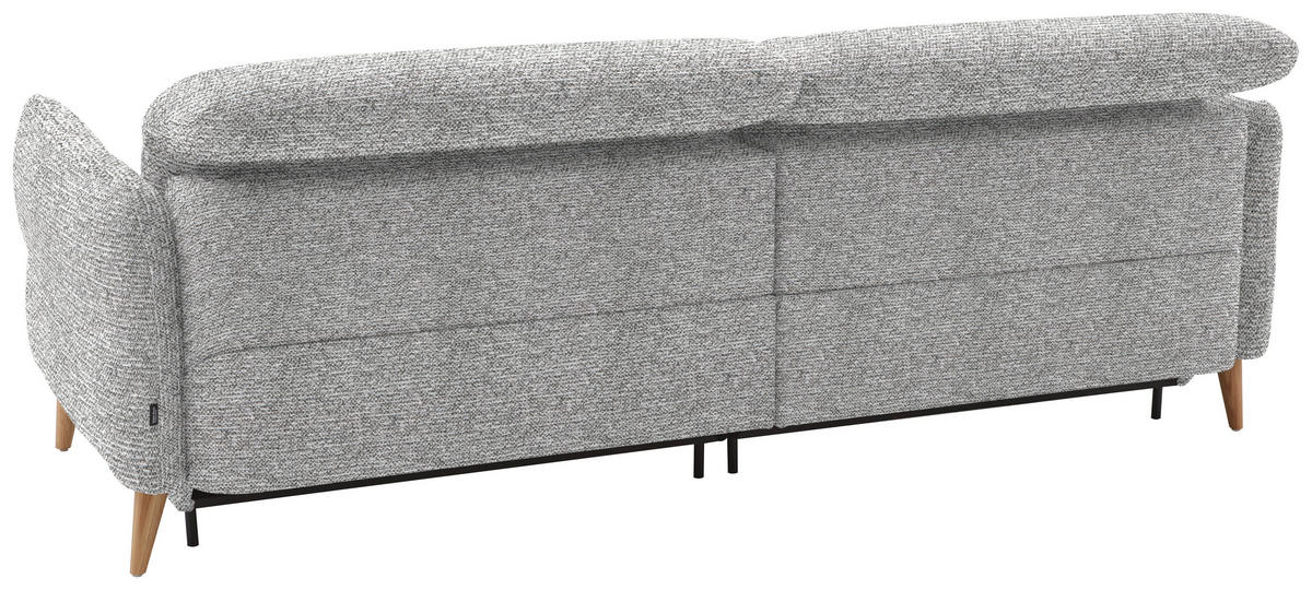 2-SITZER-SOFA in Webstoff Hellgrau  - Eiche Bianco/Hellgrau, Design, Holz/Textil (234-262/85-106/98-112cm) - Dieter Knoll