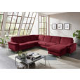 WOHNLANDSCHAFT in Chenille Rot  - Rot/Alufarben, Design, Textil/Metall (265/333/170cm) - Dieter Knoll
