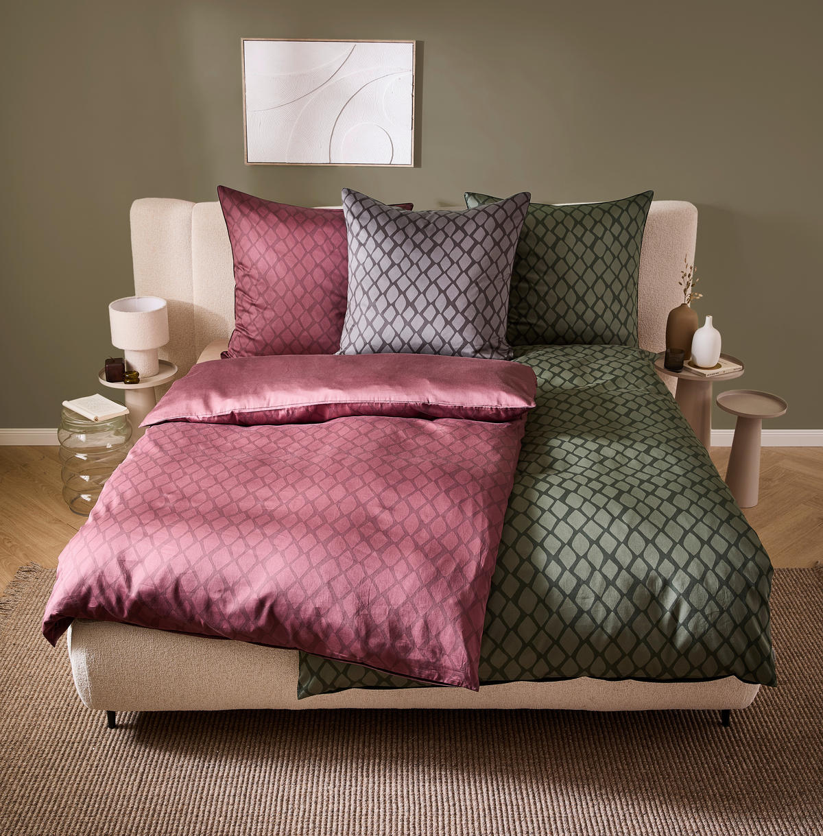 WENDEBETTWÄSCHE SNAKO Flanell 135/200 cm  - Anthrazit/Silberfarben, Design, Textil (135/200cm) - Dieter Knoll