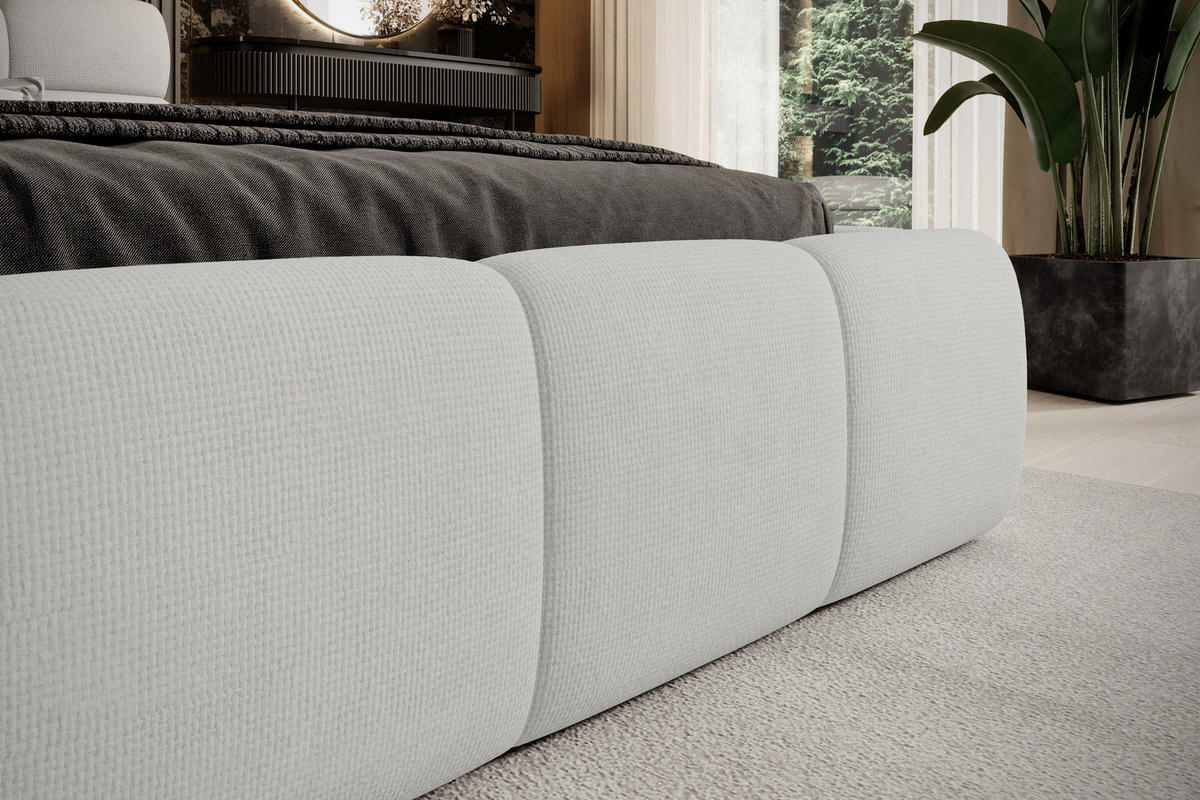 POLSTERBETT 160/200 cm,  in Creme,  - Creme/Schwarz, Design, Kunststoff/Textil (160/200cm) - Esposa