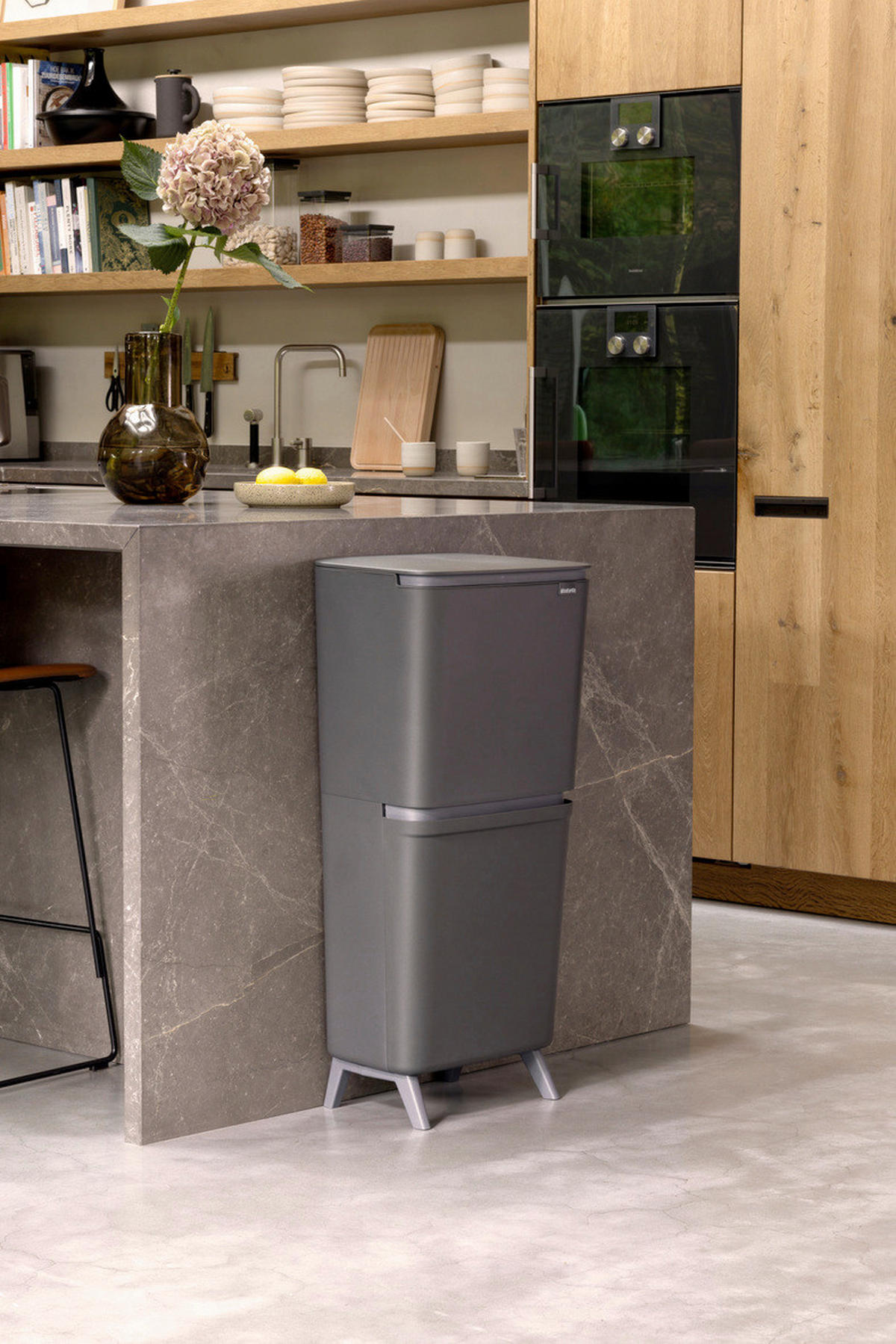 ODPADKOVÝ KOŠ  20+25 l - tmavě šedá, Basics, plast (28/88,3/41,9cm) - Brabantia