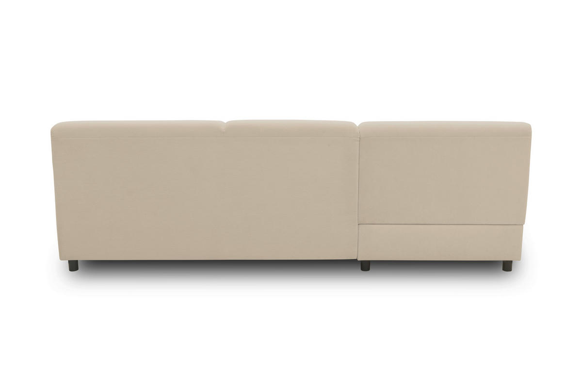 ECKSOFA CAPRI 2 Beige Mikrofaser Zierkissen  - Beige/Schwarz, Basics, Kunststoff/Textil (241/146cm) - MID.YOU
