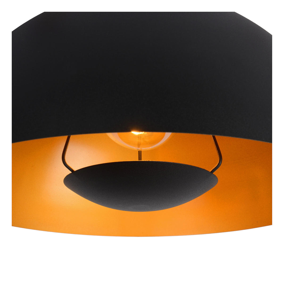 HÄNGELEUCHTE Siemon 40/150 cm   - Schwarz, Design, Metall (40/150cm) - Lucide