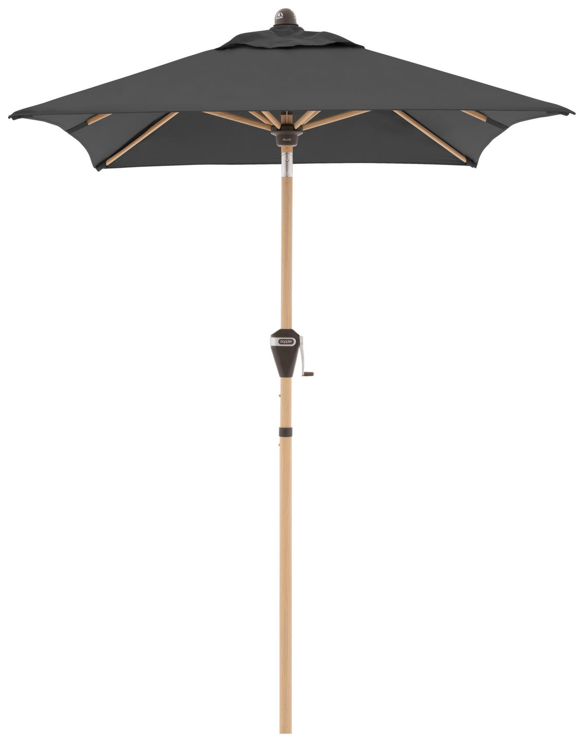 SONNENSCHIRM 140x210 cm Anthrazit  - Eschefarben/Anthrazit, Basics, Textil/Metall (140/210cm) - Doppler