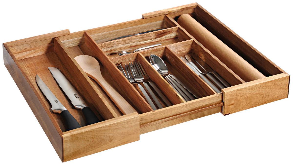 BESTECKBOX - Akaziefarben, Basics, Holz (35/43/6cm) - Homeware Profession.