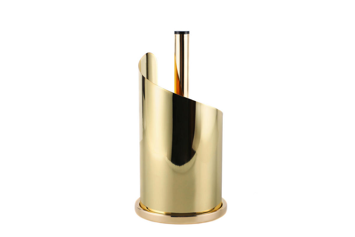 KÜCHENROLLENHALTER - Goldfarben, Basics, Metall (15,5/33cm) - Echtwerk