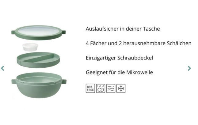 BENTOBOX - Transparent/Schwarz, KONVENTIONELL, Kunststoff (24/20.7/8,5cm) - Mepal