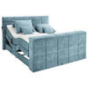 BOXSPRING-ÁGY 180/200 cm  kék  - kék, Konventionell, textil (180/200cm) - Carryhome