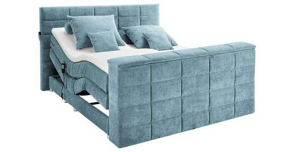 BOXSPRINGBETT 180/200 cm  in Blau  - Blau, KONVENTIONELL, Textil (180/200cm) - Carryhome