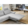 ECKSOFA in Echtleder Weiß  310/180 cm  - Schwarz/Weiß, Design, Leder/Metall (310/180cm) - Dieter Knoll
