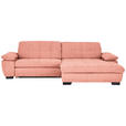 ECKSOFA  in Webstoff Koralle  265/180 cm  - Koralle/Schwarz, Design, Textil/Metall (265/180cm) - Carryhome