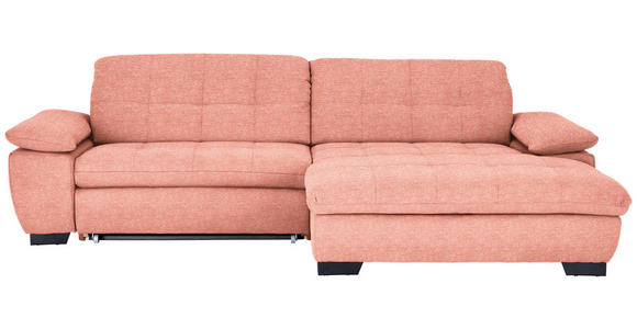 ECKSOFA  in Webstoff Koralle  265/180 cm  - Koralle/Schwarz, Design, Textil/Metall (265/180cm) - Carryhome