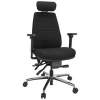 VRTLJIVI STOL tekstil črna  - srebrne barve/črna, Basics, kovina/umetna masa (70/113/56cm) - MID.YOU