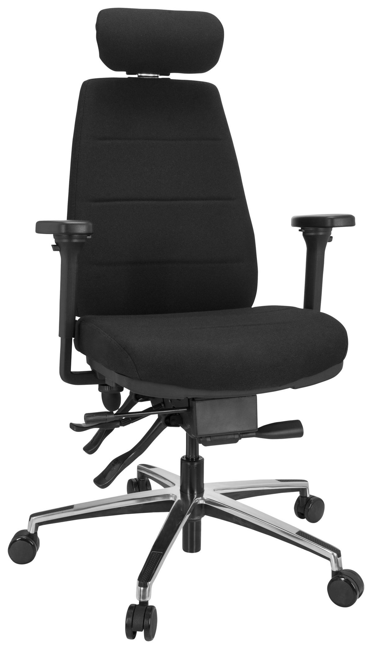 VRTLJIVI STOL tekstil črna  - srebrne barve/črna, Basics, kovina/umetna masa (70/113/56cm) - MID.YOU