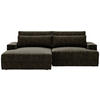 ECKSOFA Struktur Schwarz  - Schwarz, Design, Kunststoff/Textil (156/272cm) - Livetastic