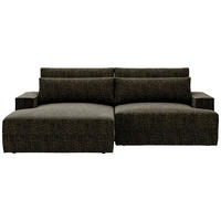 ECKSOFA Schwarz Struktur  - Schwarz, Design, Kunststoff/Textil (156/272cm) - Livetastic