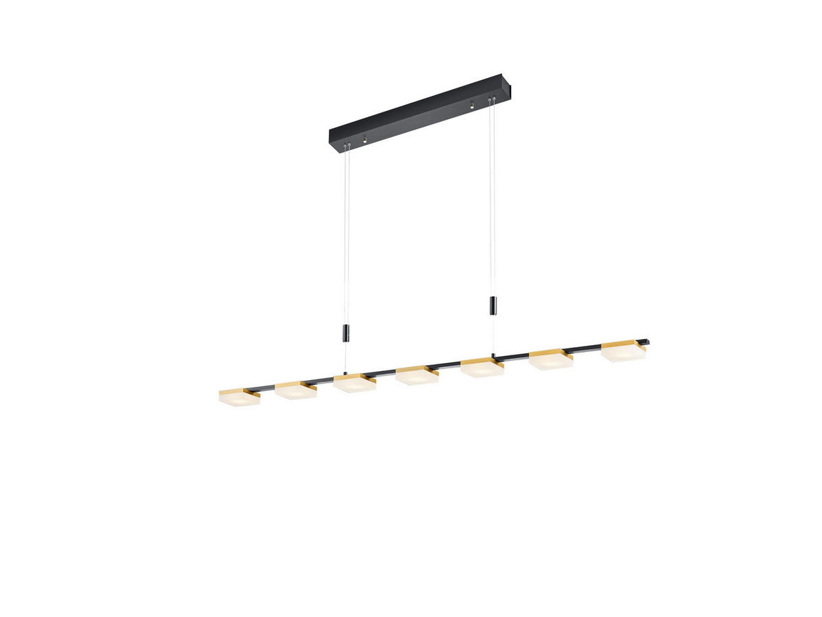 LED-HÄNGELEUCHTE  120/95-160 cm   - Goldfarben/Schwarz, Design, Metall (120/95-160cm) - BOPP