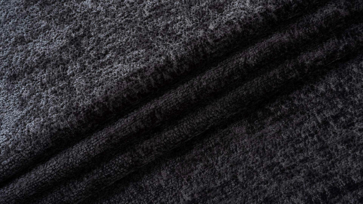 BIGSOFA Chenille Anthrazit  - Anthrazit/Schwarz, Design, Textil/Metall (250/90/120cm) - home24
