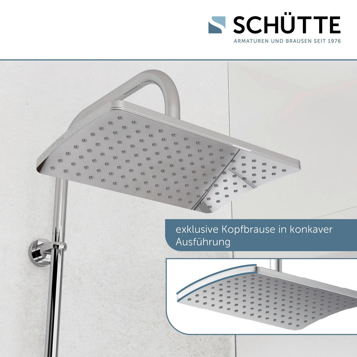 ÜBERKOPFBRAUSESET  - Chromfarben/Silberfarben, Basics, Kunststoff/Metall (32/97/54cm) - Schütte