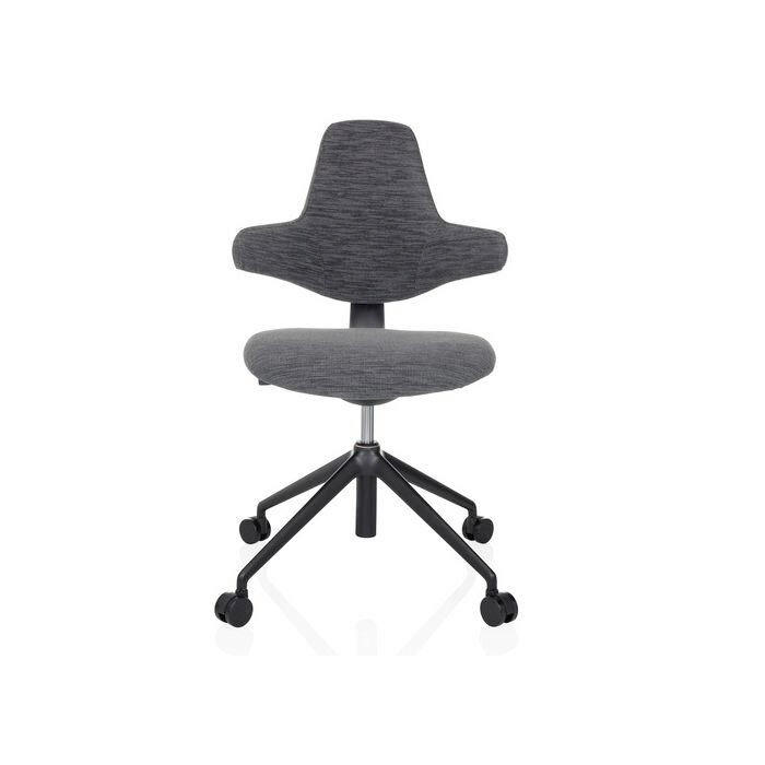 OTOČNÁ ŽIDLE, plochá tkanina, šedá - šedá/černá, Moderní, kov/textil (58/87 - 97/57cm) - MID.YOU