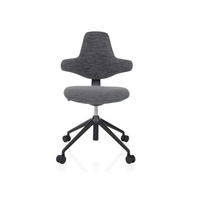 OTOČNÁ ŽIDLE, plochá tkanina, šedá - šedá/černá, Moderní, kov/textil (58/87 - 97/57cm) - MID.YOU