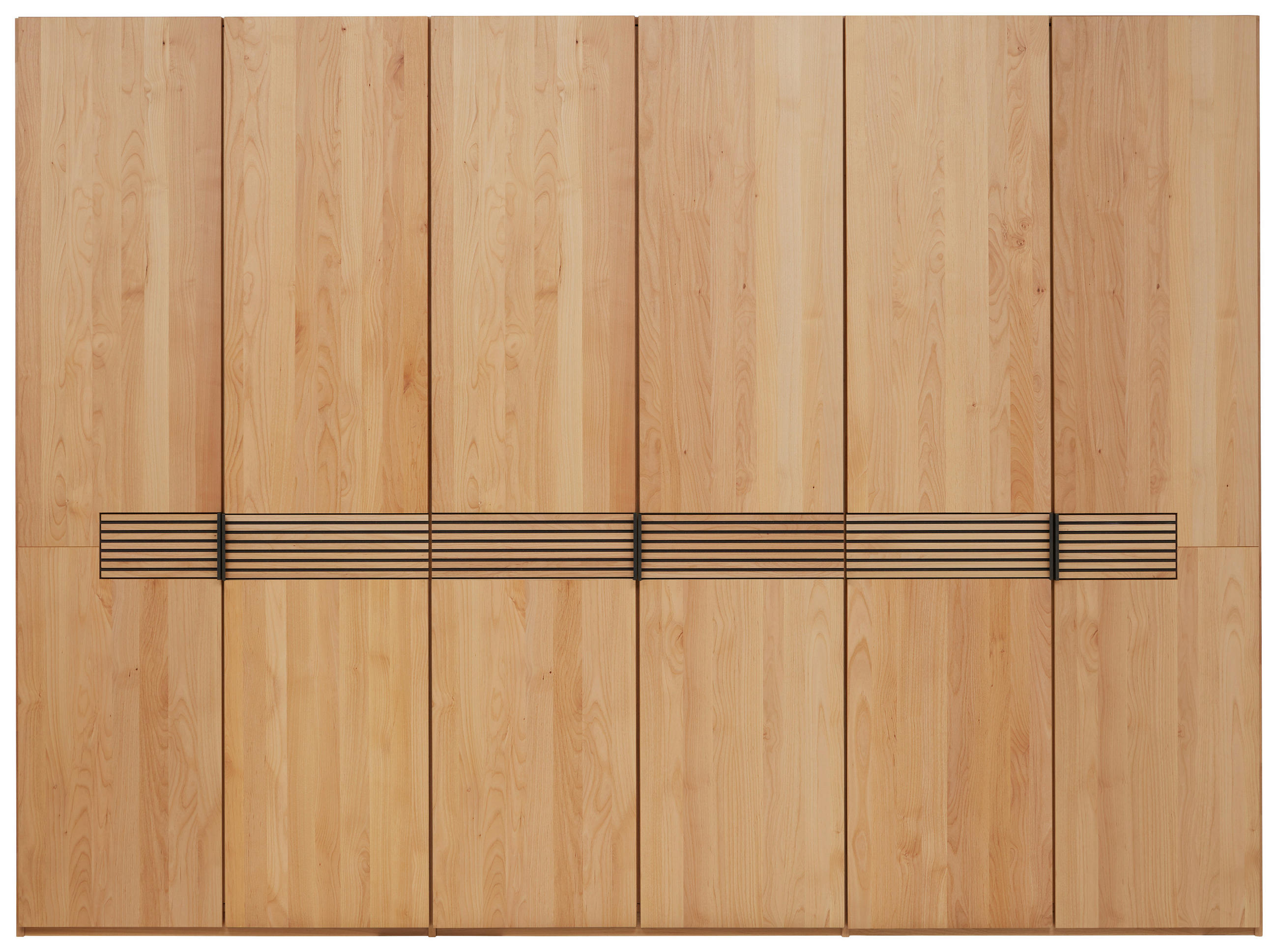 DREHTÜRENSCHRANK 301,9/223/62 cm 6-türig Erlefarben  - Erlefarben/Schwarz, Natur, Holz/Metall (301,9/223/62cm) - Valnatura