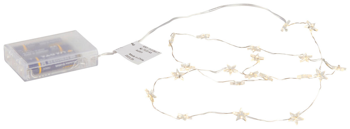 LICHTERKETTE 95 cm  - Transparent/Silberfarben, KONVENTIONELL, Kunststoff (95cm)