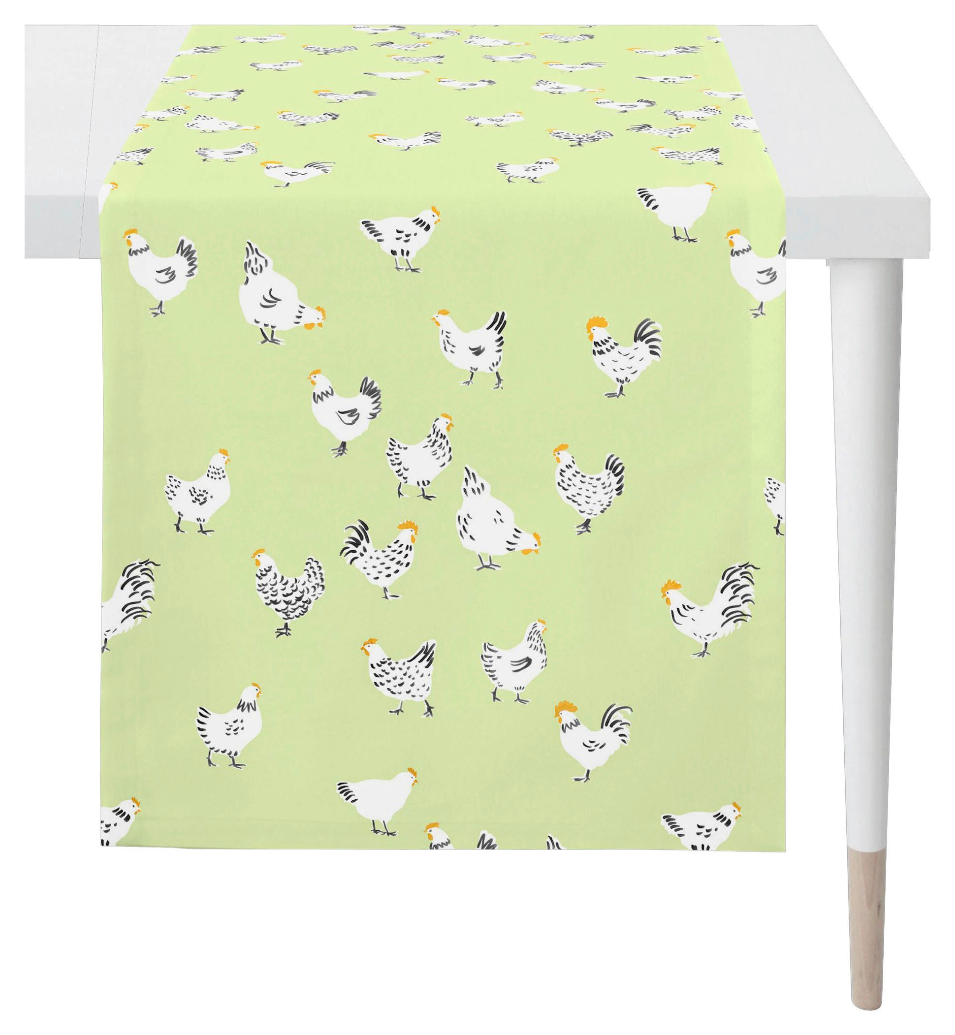 TISCHLÄUFER Textil Hellgrün 42/140 cm  - Hellgrün, Basics, Textil (42/140cm) - Esposa