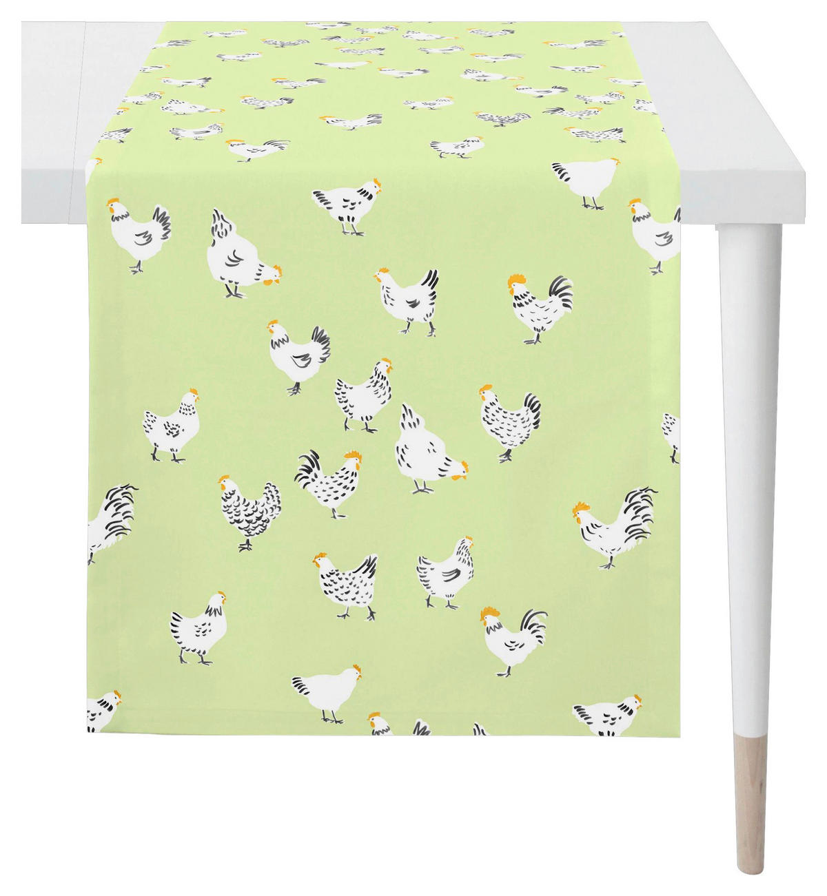 TISCHLÄUFER Textil Hellgrün 42/140 cm  - Hellgrün, Basics, Textil (42/140cm) - Esposa