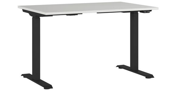 SCHREIBTISCH 120/80/72-118 cm  in Schwarz, Hellgrau  - Hellgrau/Schwarz, MODERN, Holzwerkstoff/Metall (120/80/72-118cm) - Novel