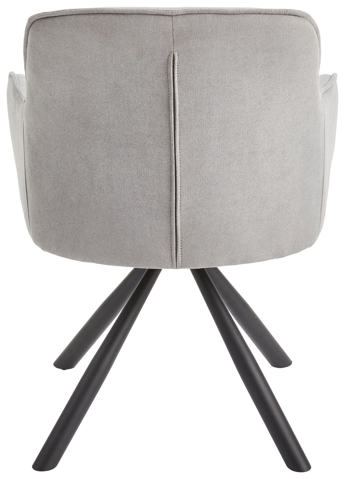 ARMLEHNSTUHL  in Eisen Webstoff  - Hellgrau/Schwarz, MODERN, Textil/Metall (61/85/61cm) - Livetastic