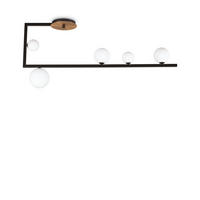 DECKENLEUCHTE Birds PL5 115/20/50 cm   - Goldfarben/Schwarz, LIFESTYLE, Glas/Metall (115/20/50cm) - Ideal Lux