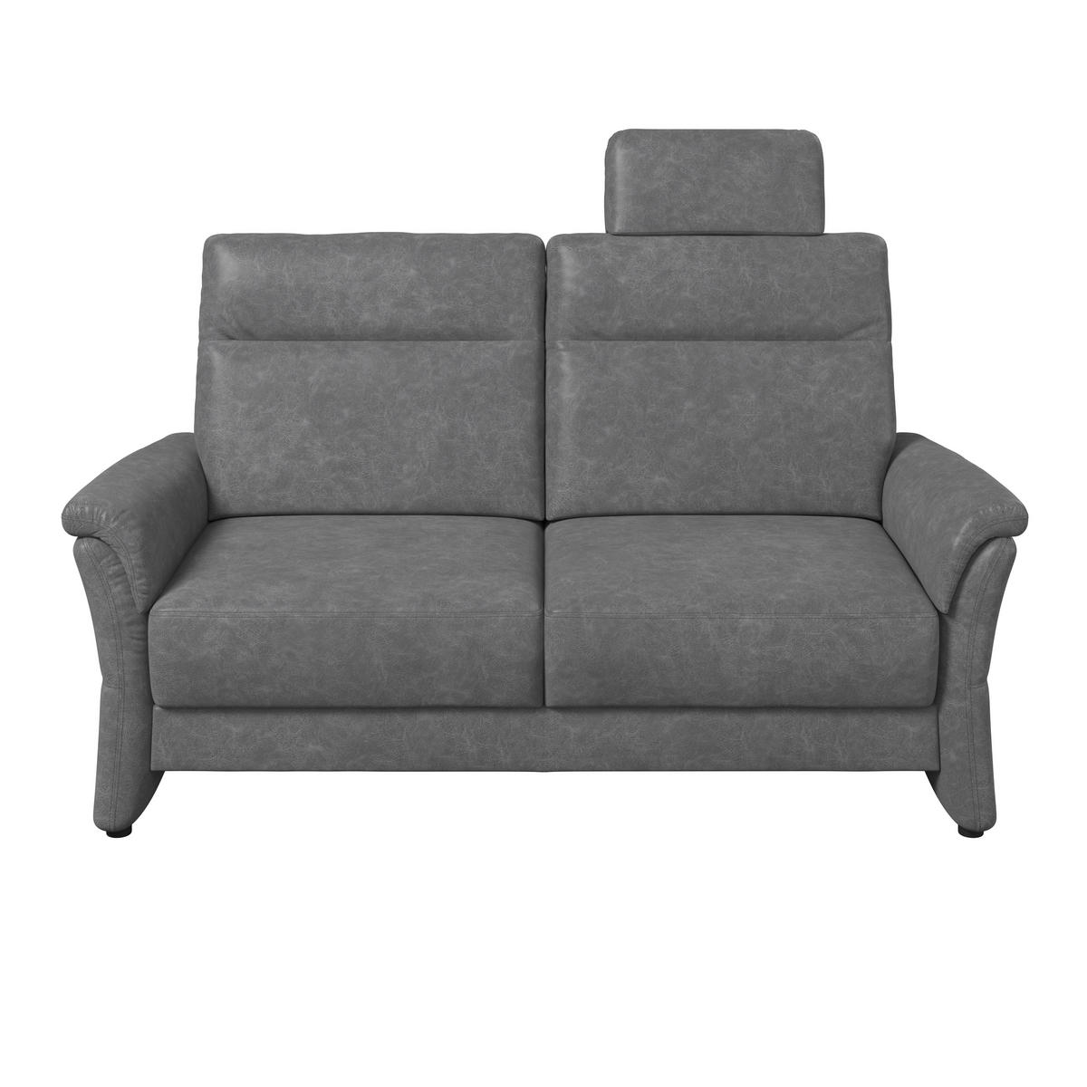 2,5-SITZER Mikrofaser Dunkelgrau  - Dunkelgrau/Schwarz, KONVENTIONELL, Kunststoff/Textil (170/99/91cm) - Elegando