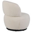 SESSEL in Bouclé Weiß  - Schwarz/Weiß, Design, Textil/Metall (73.5/72.5/71.5cm) - Xora