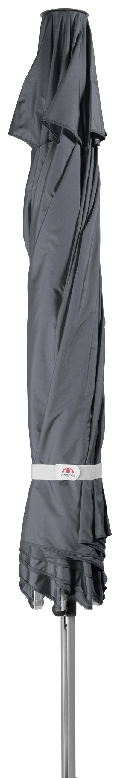 SONNENSCHIRM 400 cm Anthrazit  - Anthrazit/Silberfarben, Basics, Textil/Metall (400/400cm) - Doppler