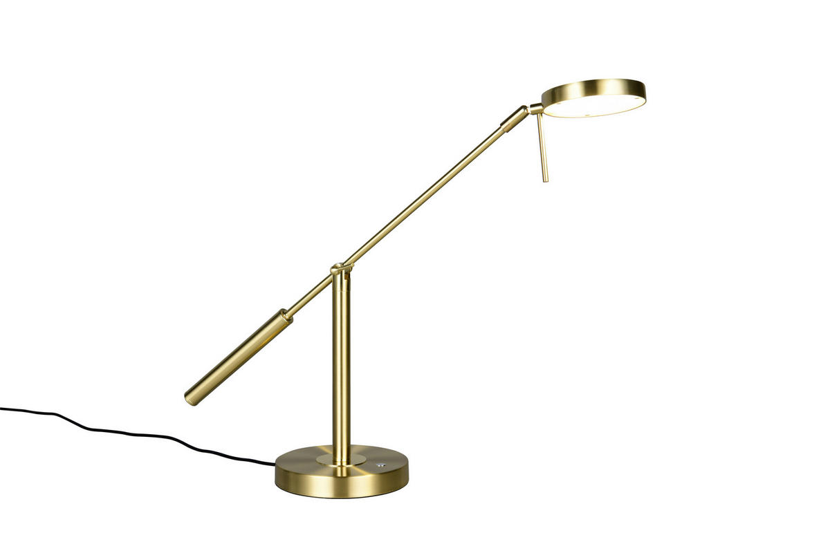 LED-TISCHLEUCHTE Monza 16/52 cm  - Messingfarben/Weiß, MODERN, Kunststoff/Metall (16/52cm) - Trio Leuchten
