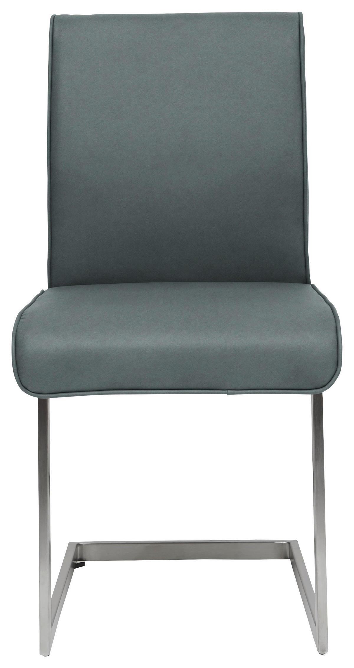 SCHWINGSTUHL  in Stahl Mikrofaser  - Edelstahlfarben/Graublau, Design, Holzwerkstoff/Textil (48/91/60cm) - Dieter Knoll