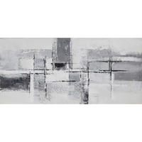 ÖLGEMÄLDE Abstraktes 150/70 cm  - Weiß/Grau, Design, Holz/Textil (150/70cm) - Monee