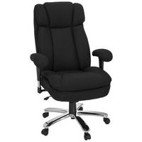 PISARNIŠKI STOL tekstil črna  - srebrne barve/črna, Moderno, kovina/umetna masa (76/123/81cm) - MID.YOU