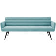 SITZBANK 216/86/68 cm Cord Petrol Metall  - Petrol/Schwarz, Design, Textil/Metall (216/86/68cm) - Dieter Knoll