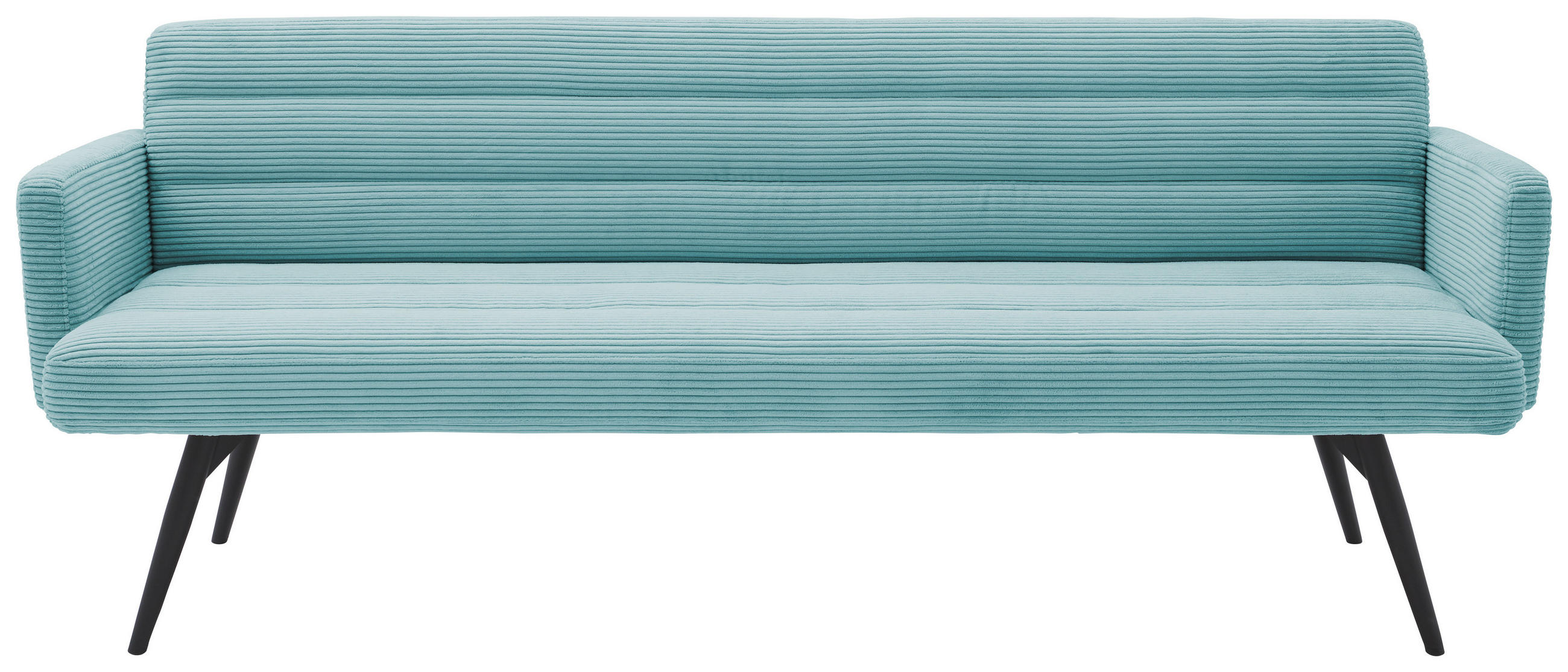SITZBANK 216/86/68 cm  in Petrol  - Petrol/Schwarz, Design, Textil/Metall (216/86/68cm) - Dieter Knoll