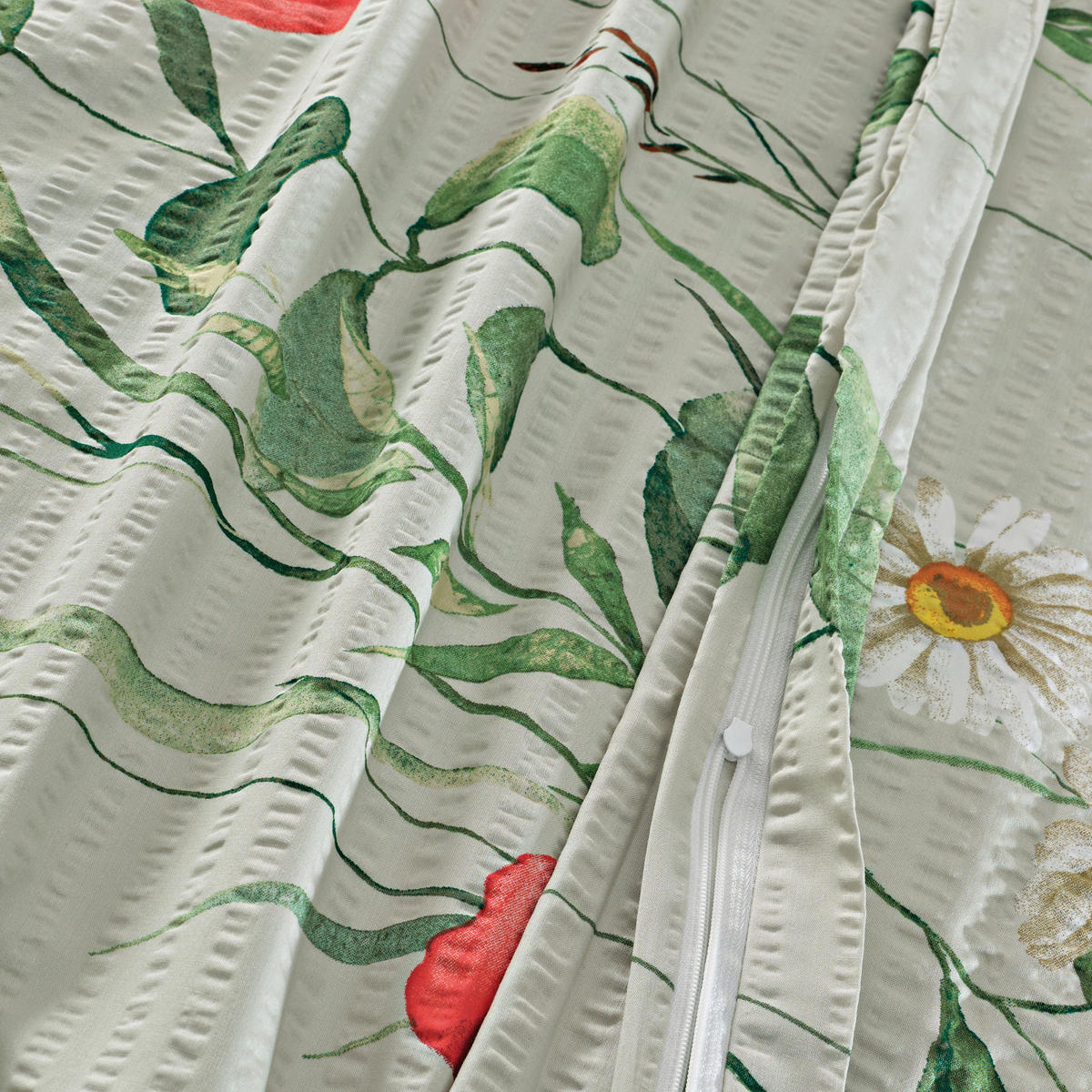 BETTWÄSCHE Seersucker 140/200 cm  - Hellgrün, KONVENTIONELL, Textil (140/200cm) - Florella