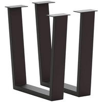TISCHGESTELL in Metall 73/17/74 cm   - Anthrazit, Design, Metall (73/17/74cm) - Waldwelt
