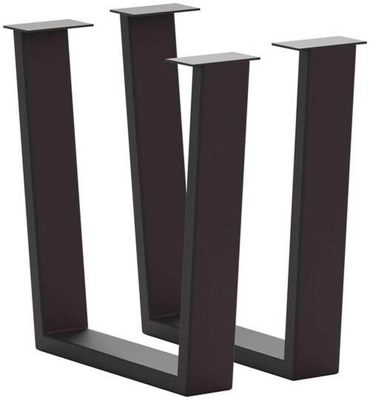 TISCHGESTELL in Metall 73/17/74 cm   - Anthrazit, Design, Metall (73/17/74cm) - Waldwelt