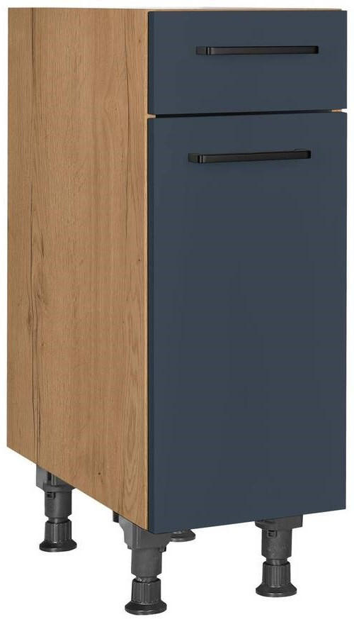 SCHUBKASTENUNTERSCHRANK 30/87/56 cm  in Blau, Eichefarben  - Blau/Eichefarben, MODERN, Holzwerkstoff/Metall (30/87/56cm) - Nobilia